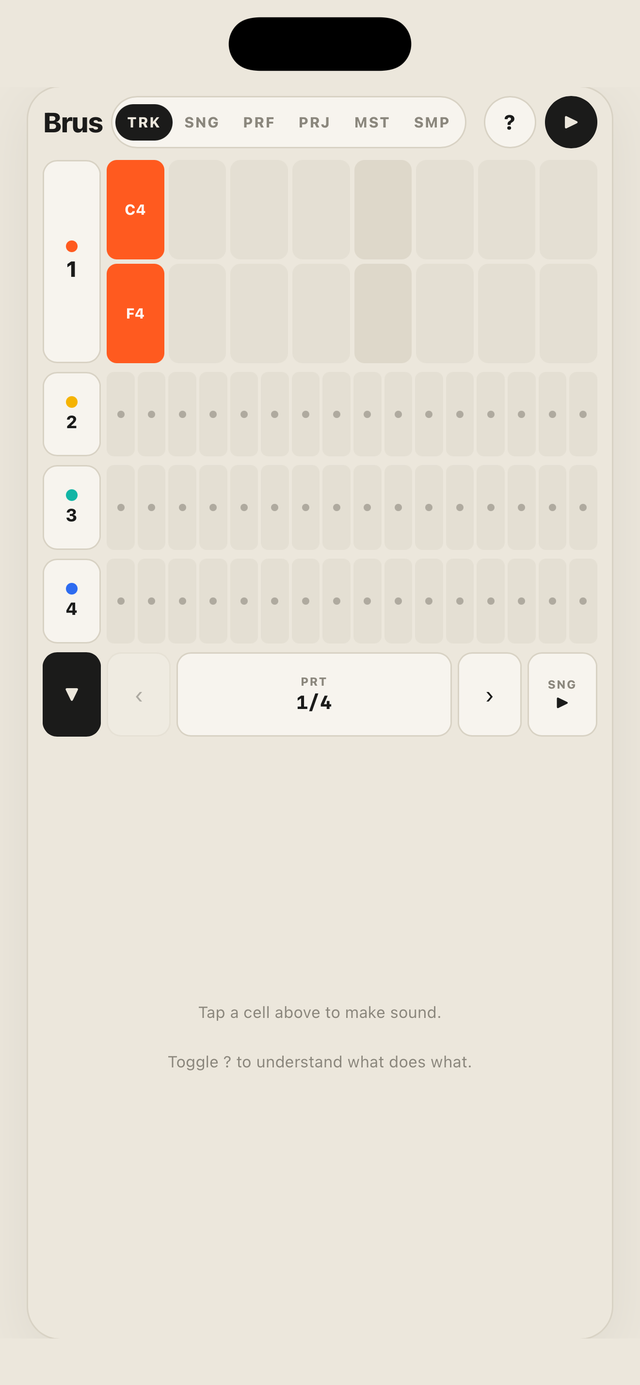 Brusmaskin sequencer view